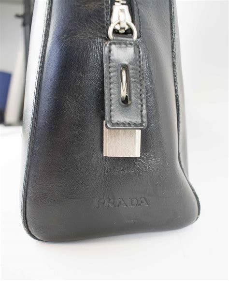 vintage prada black leather bag|discontinued prada purses and bags.